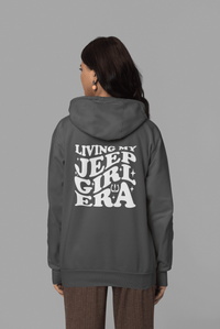 Living My Jeep Girl Era White Print Hoodie - Goats Trail
