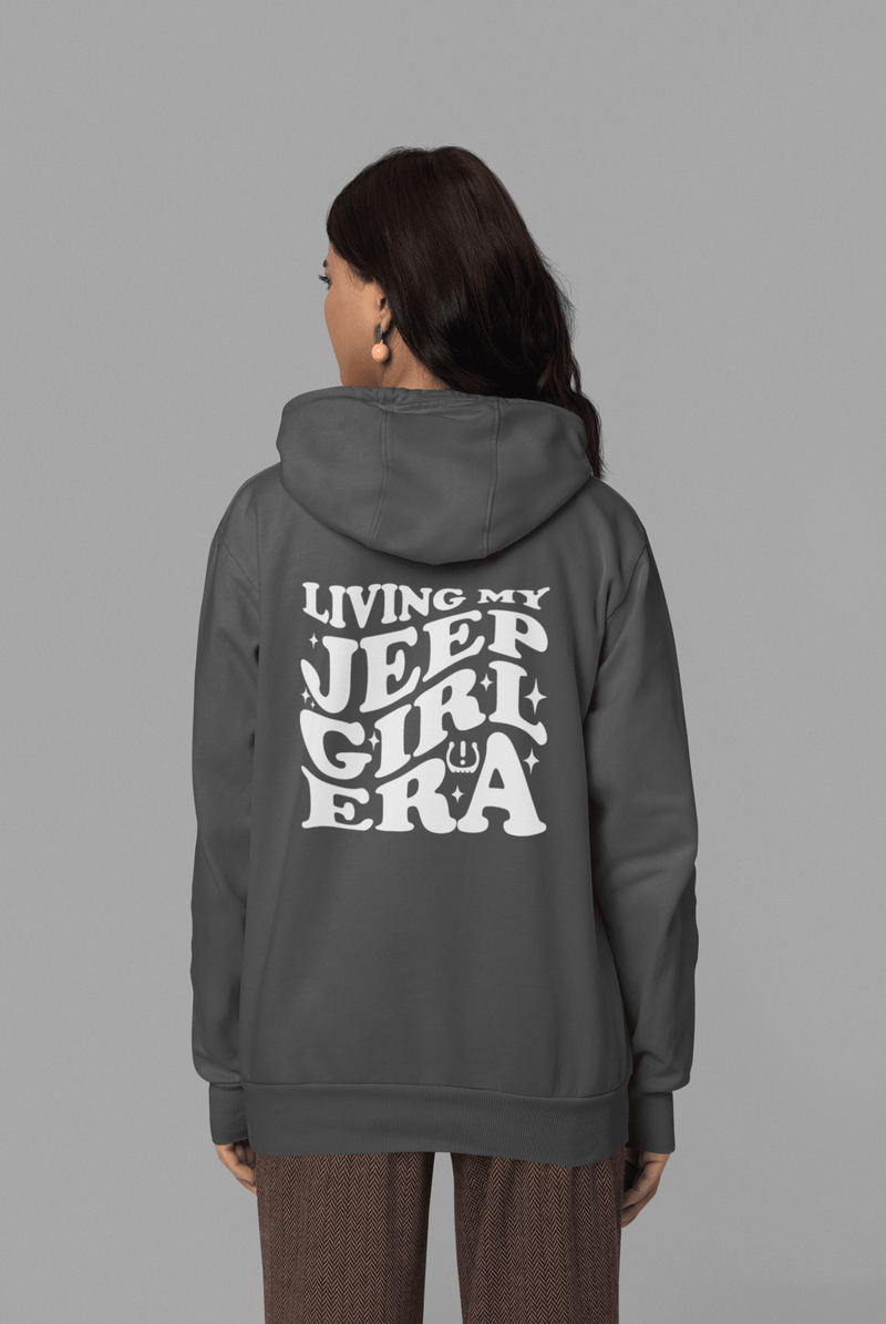 Living My Jeep Girl Era White Print Hoodie - Goats Trail