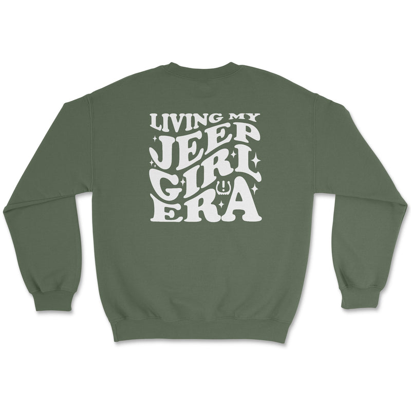 Living My Jeep Girl Era White Print Sweatshirt - Goats Trail