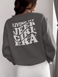 Living My Jeep Girl Era White Print Sweatshirt - Goats Trail