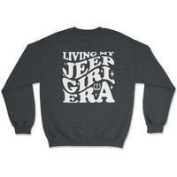Living My Jeep Girl Era White Print Sweatshirt - Goats Trail
