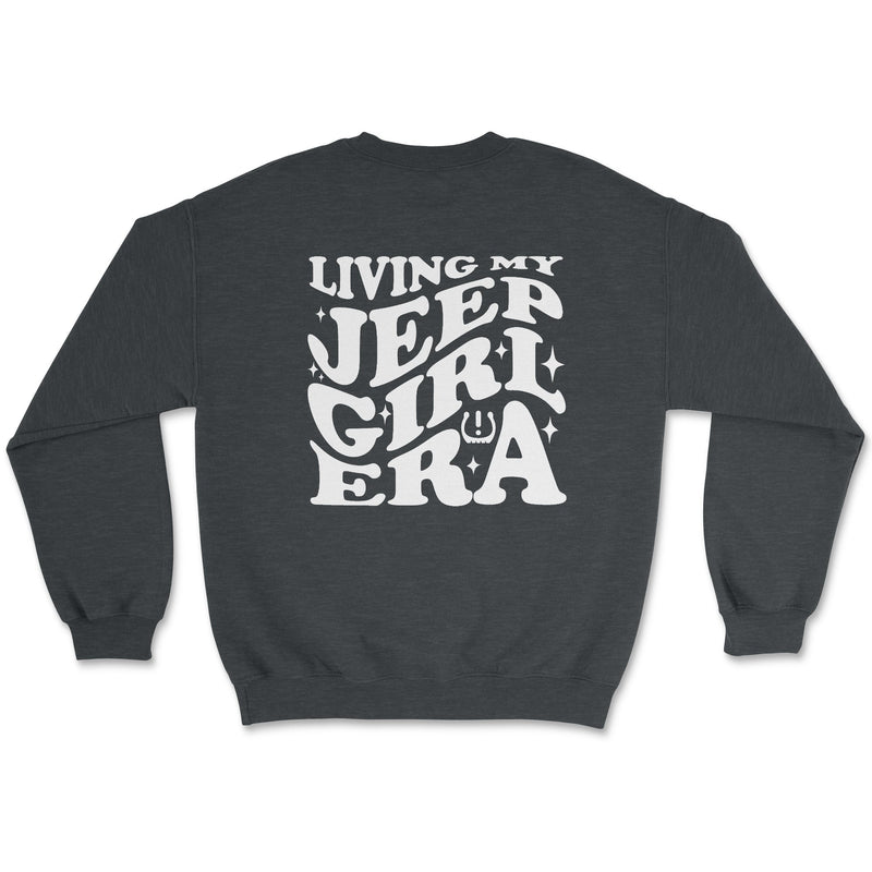 Living My Jeep Girl Era White Print Sweatshirt - Goats Trail