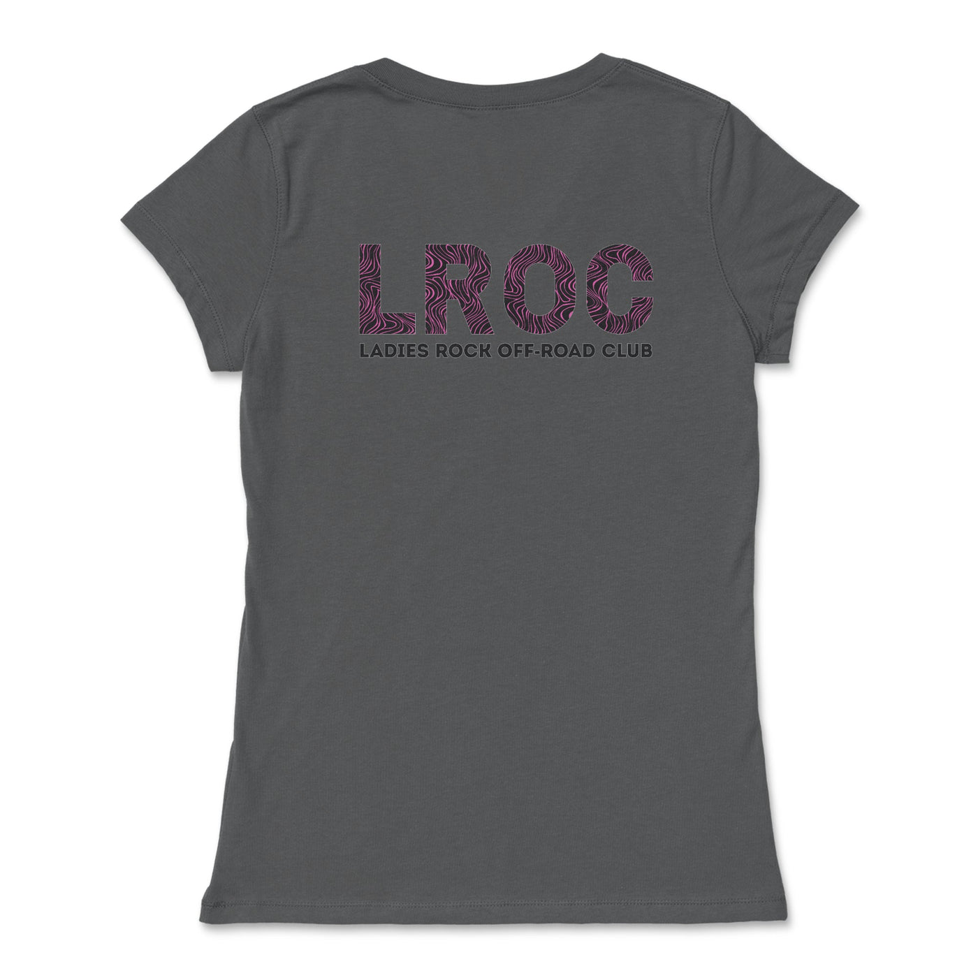 LROC Topographical Women's V - Neck Tee Shirt - Goats Trail Off - Road Apparel Company