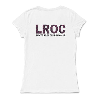 LROC Topographical Women's V - Neck Tee Shirt - Goats Trail Off - Road Apparel Company