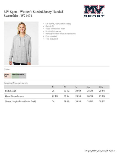 LROC Women's Sueded Jersey Hoodie Hooded Sweatshirt