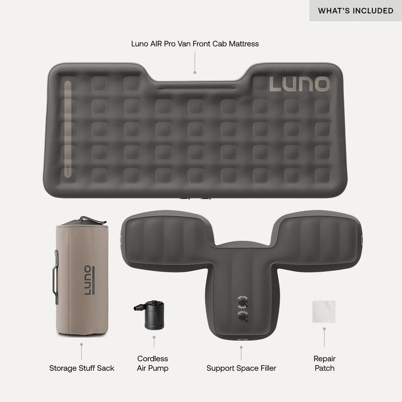 Luno AIR Pro Van Front Cab Mattress - Goats Trail