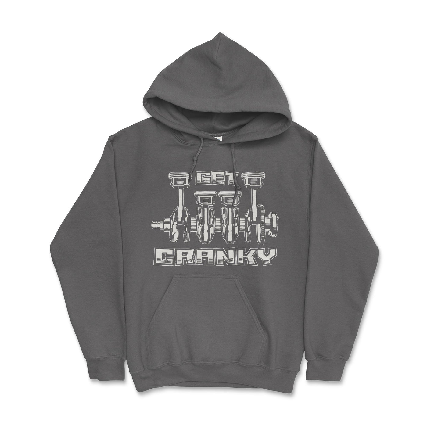 Mechanic Get Cranky Hooded Sweatshirt-Automotive Style Charcoal / Small Hooded Sweatshirt