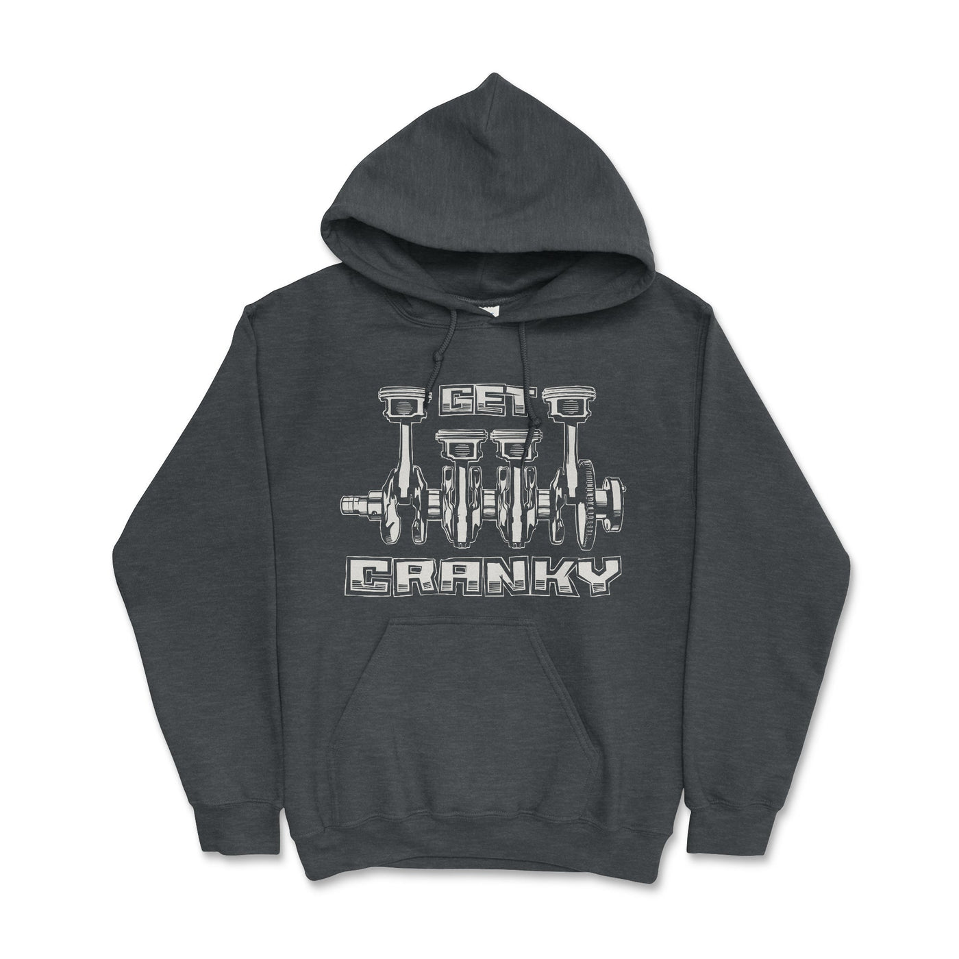 Mechanic Get Cranky Hooded Sweatshirt-Automotive Style Dark Heather / Small Hooded Sweatshirt