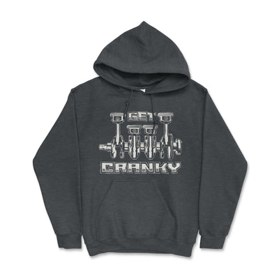 Mechanic Get Cranky Hooded Sweatshirt-Automotive Style Dark Heather / Small Hooded Sweatshirt