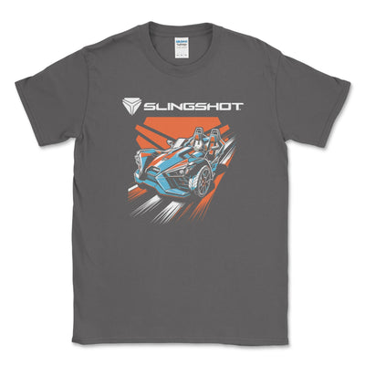 Men's Big and Tall Polaris Slingshot Open-Roadster Tee Charcoal / LT Big and Tall Shirts