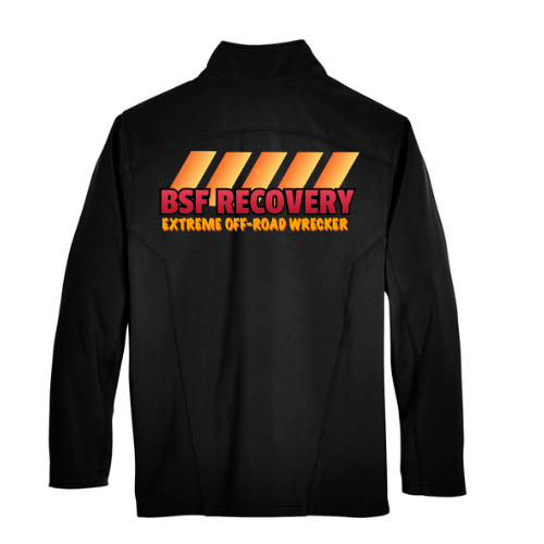 Men's Tall Fleece Soft Shell Jacket-BSF Recovery YouTube LT / Black Men's Big and Tall Jacket