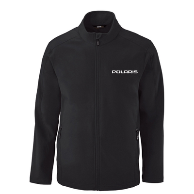 Men's Big and Tall ATV Black Softshell Jacket - Polaris® - Goats Trail Off - Road Apparel Company