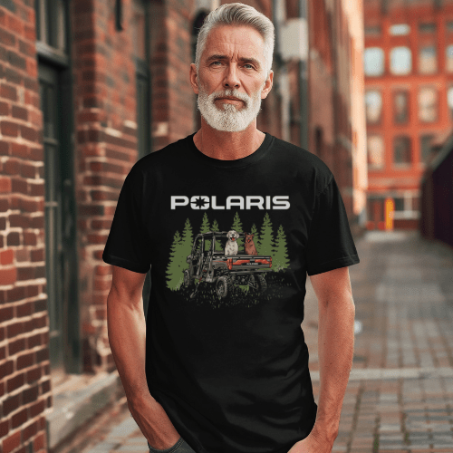 Men's Big and Tall Polaris Dog Lover Tee Shirt - Goats Trail Off - Road Apparel Company