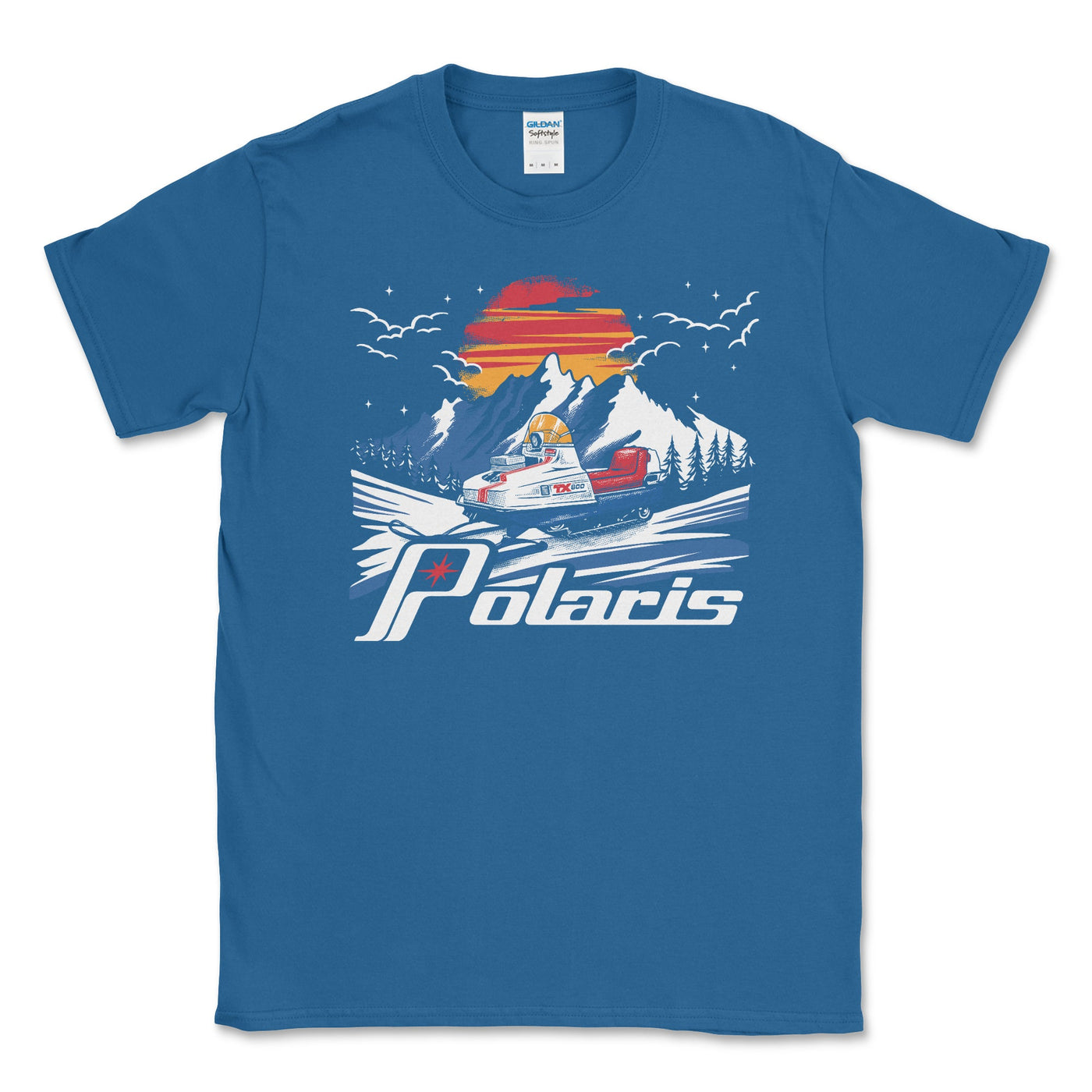 Men's Big and Tall Polaris Vintage Snowmobile Tee Shirt - Goats Trail Off - Road Apparel Company