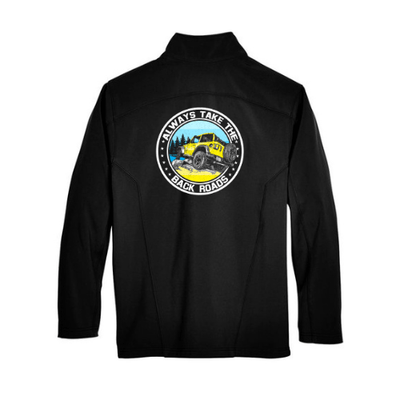 Men's Soft Shell Jacket - Always Take The Back Roads - Goats Trail Off - Road Apparel Company