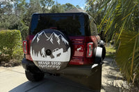 Never Stop Exploring Spare Tire Cover - Goats Trail