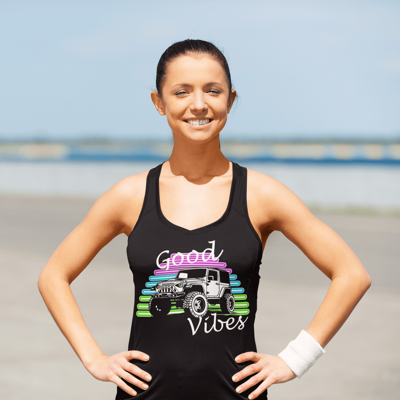 Offroad Good Vibes 4x4 Racerback Tank Top - Goats Trail Off-Road Apparel Company