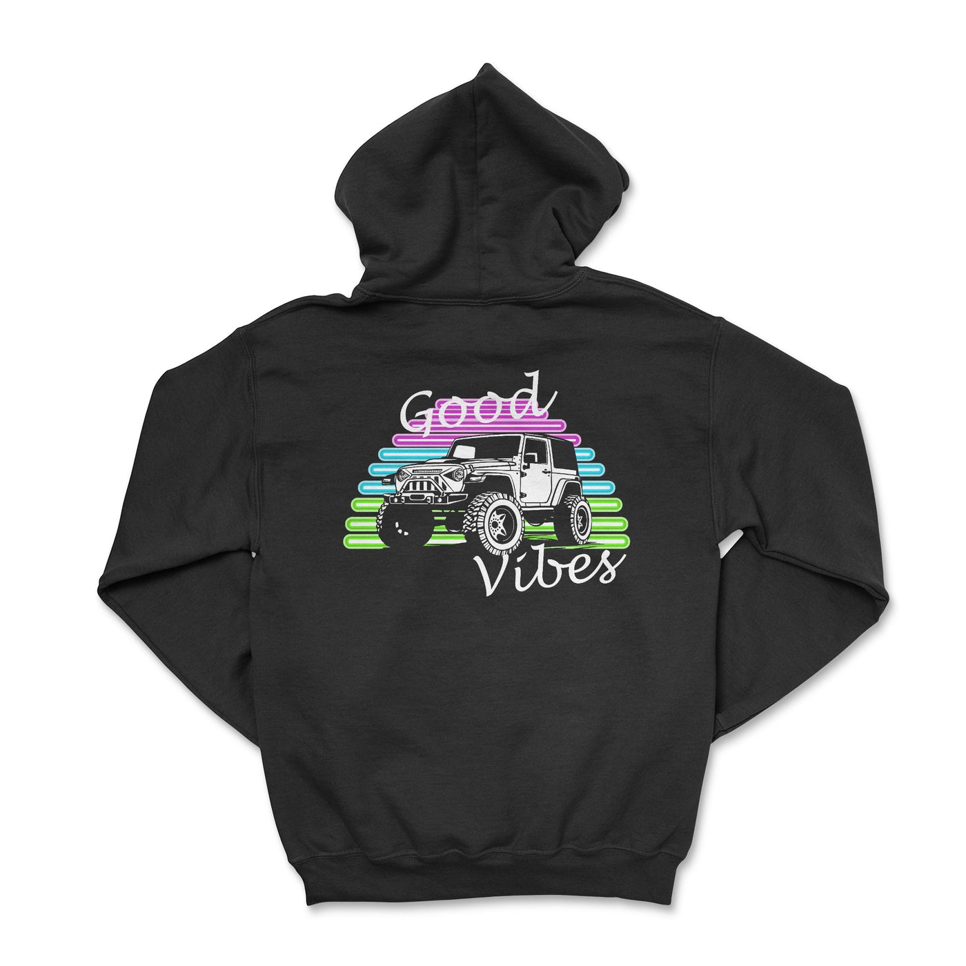 Offroad Zip-Up Black Good Vibes Hoodie - Goats Trail Off-Road Apparel Company