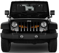Orange Jeep Chaos Eyes Grille Insert - Goats Trail