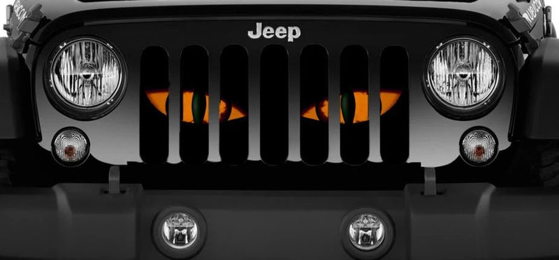 Orange Jeep Chaos Eyes Grille Insert - Goats Trail