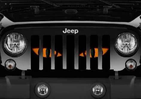 Orange Jeep Chaos Eyes Grille Insert - Goats Trail