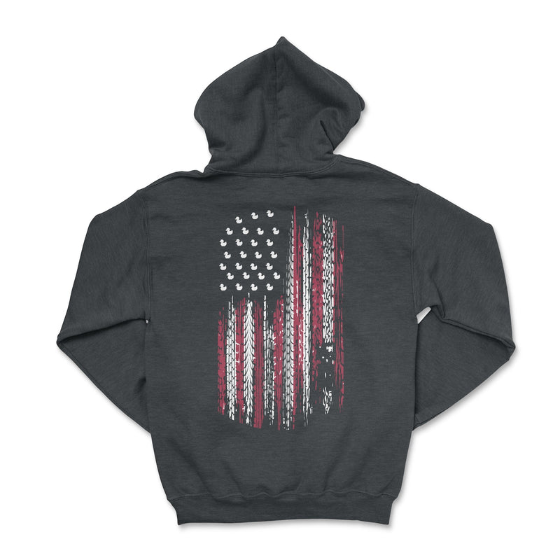 Patriotic American Flag Hoodie - Duck Themed - Goats Trail