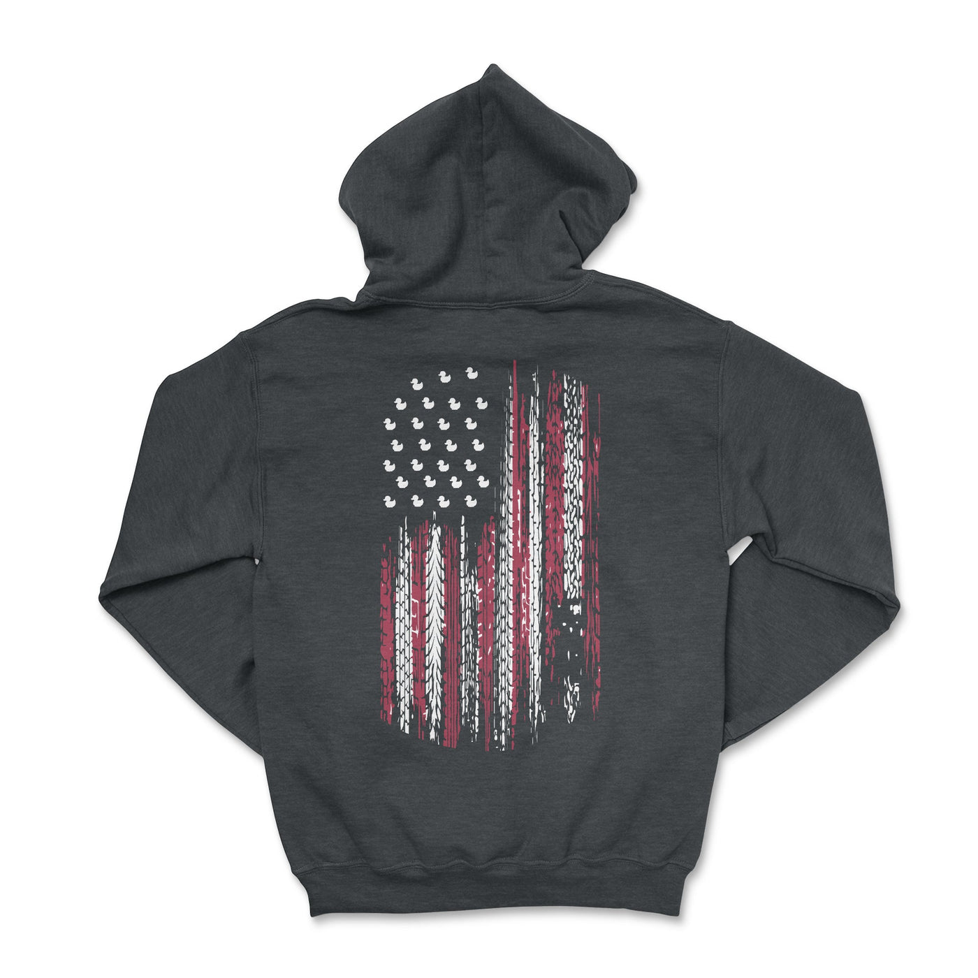 Patriotic American Flag Hoodie-Duck Themed Hooded Sweatshirt