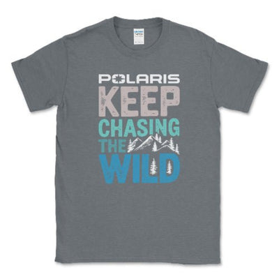 Polaris Adventure Apparel – Keep Chasing The Wild Tee Graphite Heather / Small Unisex T-shirt