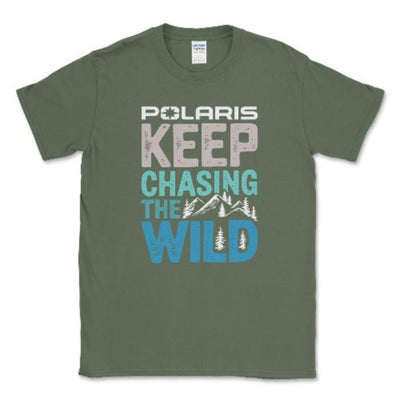 Polaris Adventure Apparel – Keep Chasing The Wild Tee Military Green / Small Unisex T-shirt