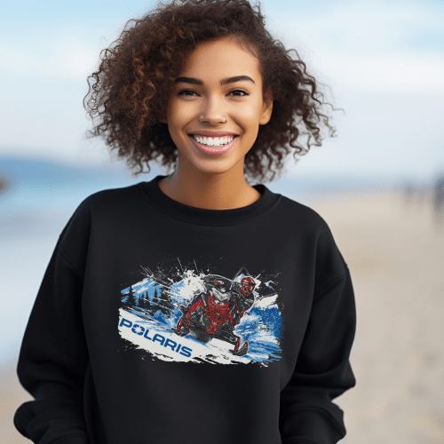 Polaris Adventure Snowmobile Long - Sleeve Tee - Goats Trail