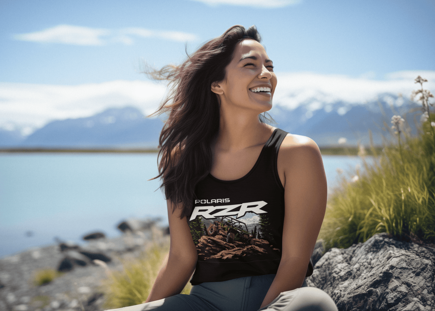 Polaris Adventure - Women's RZR Racerback Tank Top - Goats Trail Off - Road Apparel Company