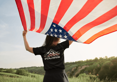 Polaris American Flag Tee Shirt - Goats Trail Off - Road Apparel Company