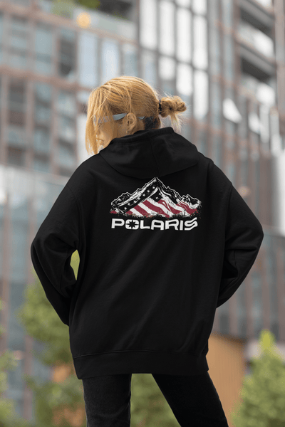 Polaris American Flag Zip - Up Hoodie - Goats Trail Off - Road Apparel Company