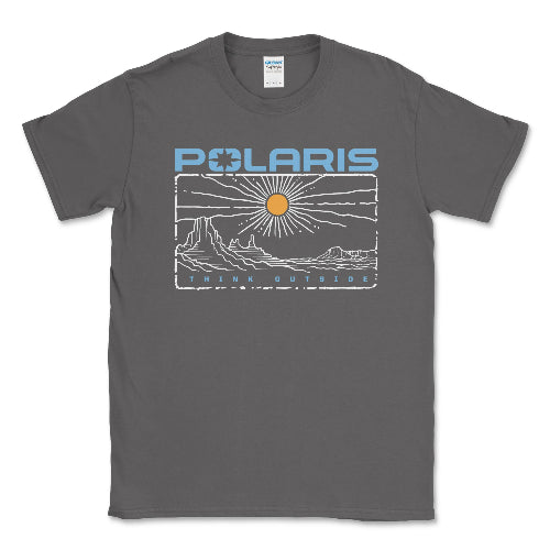 Polaris Men's Big and Tall Think Outside Tee Charcoal / LT Big and Tall Shirts