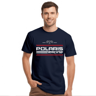 Polaris Men's Big and Tall Racing Flag T-shirt - Goats Trail Off - Road Apparel Company