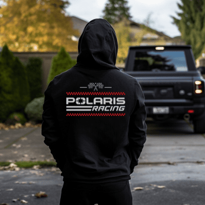 Polaris Racing Flag Hoodie - Goats Trail Off - Road Apparel Company