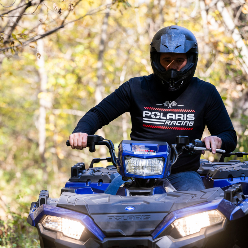 Polaris Racing Flag Longsleeve Tee Shirt - Goats Trail