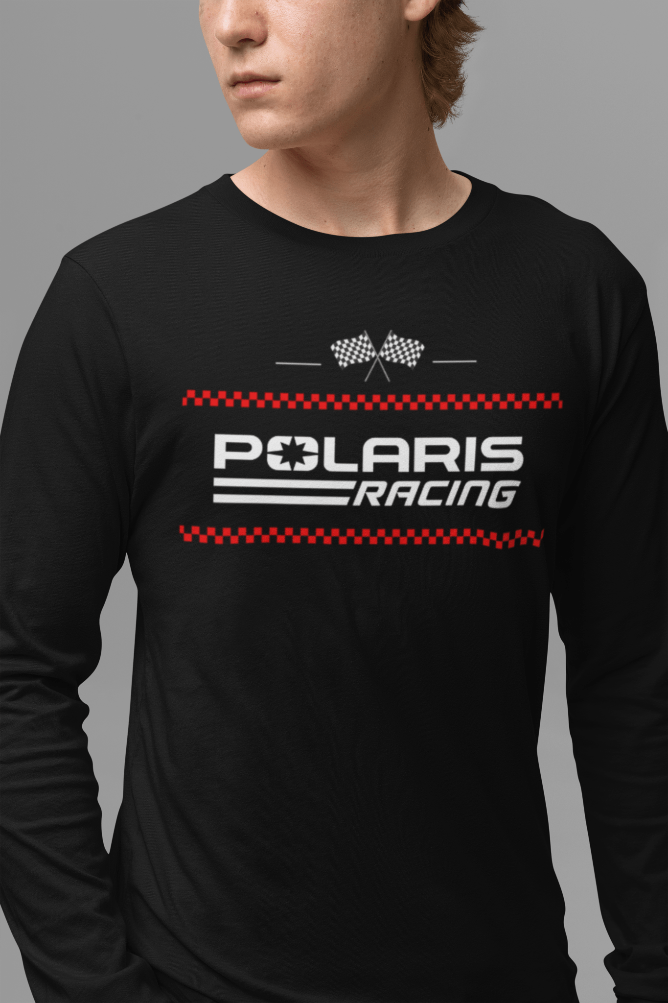 Polaris Racing Flag Longsleeve Tee Shirt - Goats Trail Off - Road Apparel Company