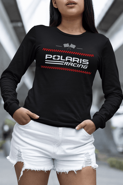 Polaris Racing Flag Longsleeve Tee Shirt - Goats Trail Off - Road Apparel Company