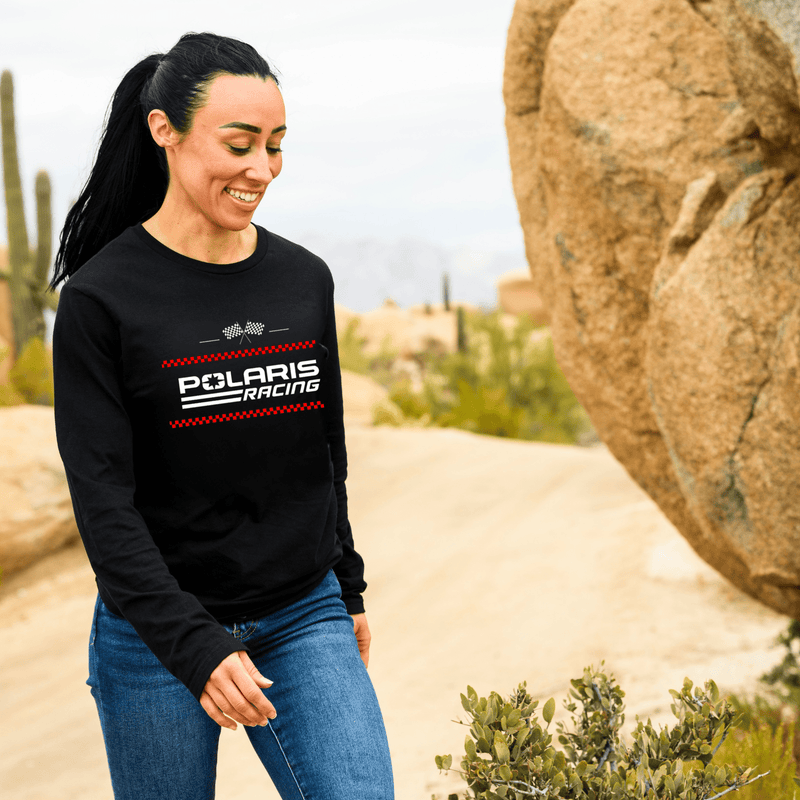 Polaris Racing Flag Longsleeve Tee Shirt - Goats Trail