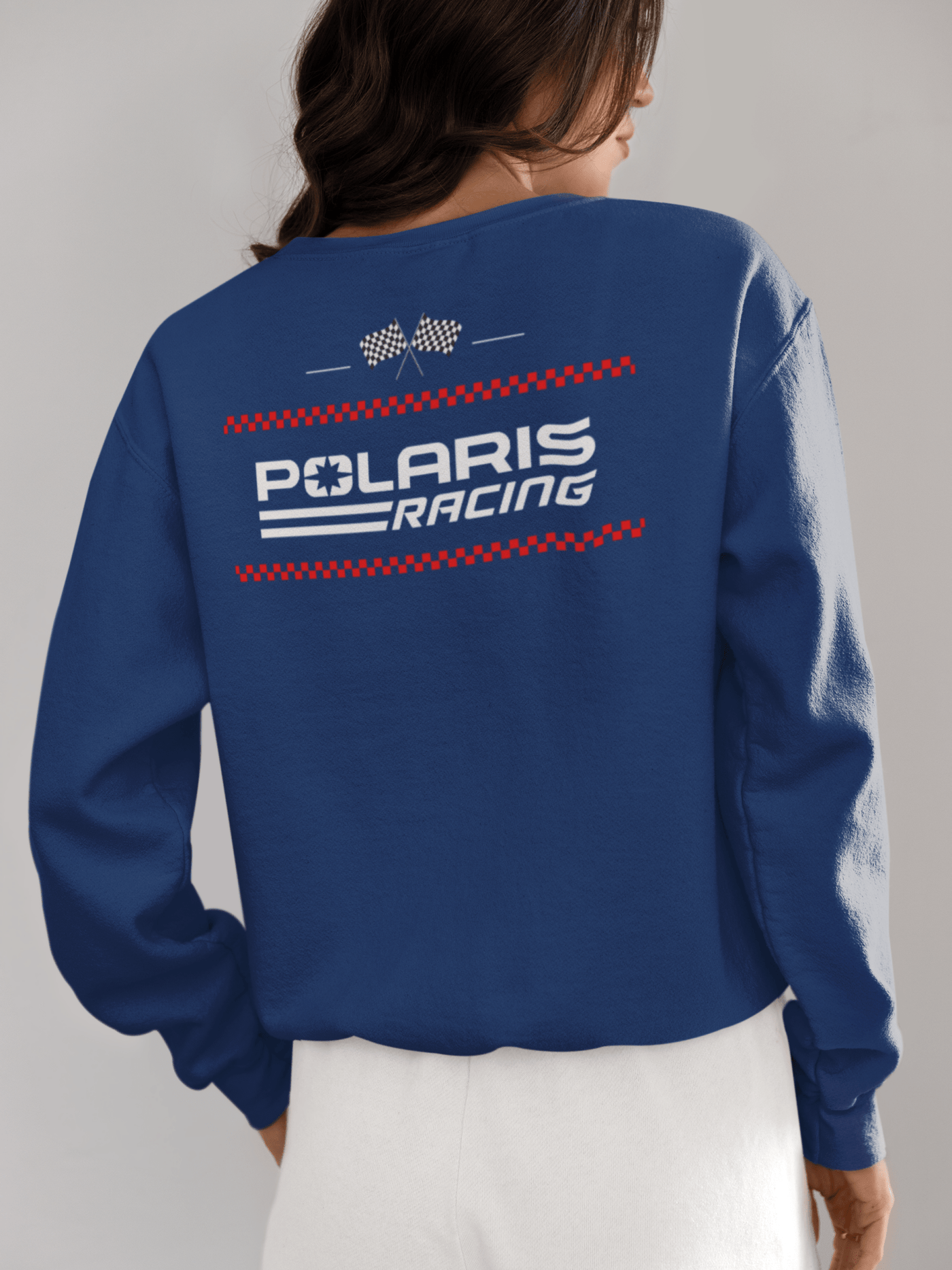 Polaris Racing Flag Sweatshirt - Goats Trail Off - Road Apparel Company