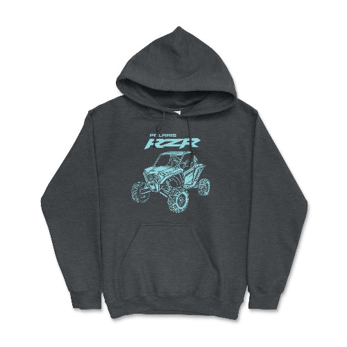 Polaris RZR Adventure Driven SXS Hoodie Dark Heather / Small Hooded Sweatshirt