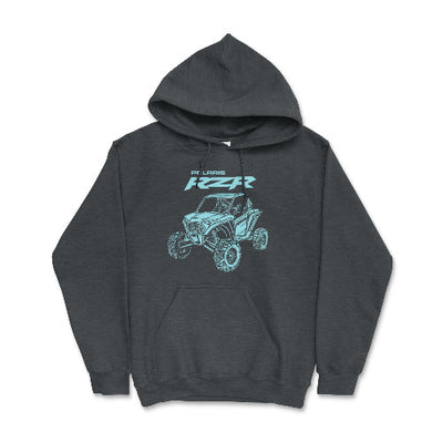 Polaris RZR Adventure Driven SXS Hoodie Dark Heather / Small Hooded Sweatshirt