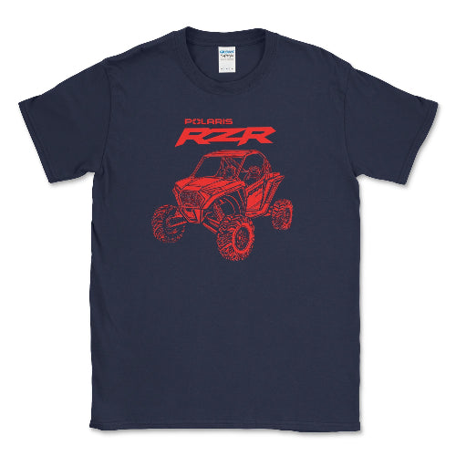 Polaris RZR Big and Tall Tee for Comfort and Durability Navy / LT Big and Tall Shirts