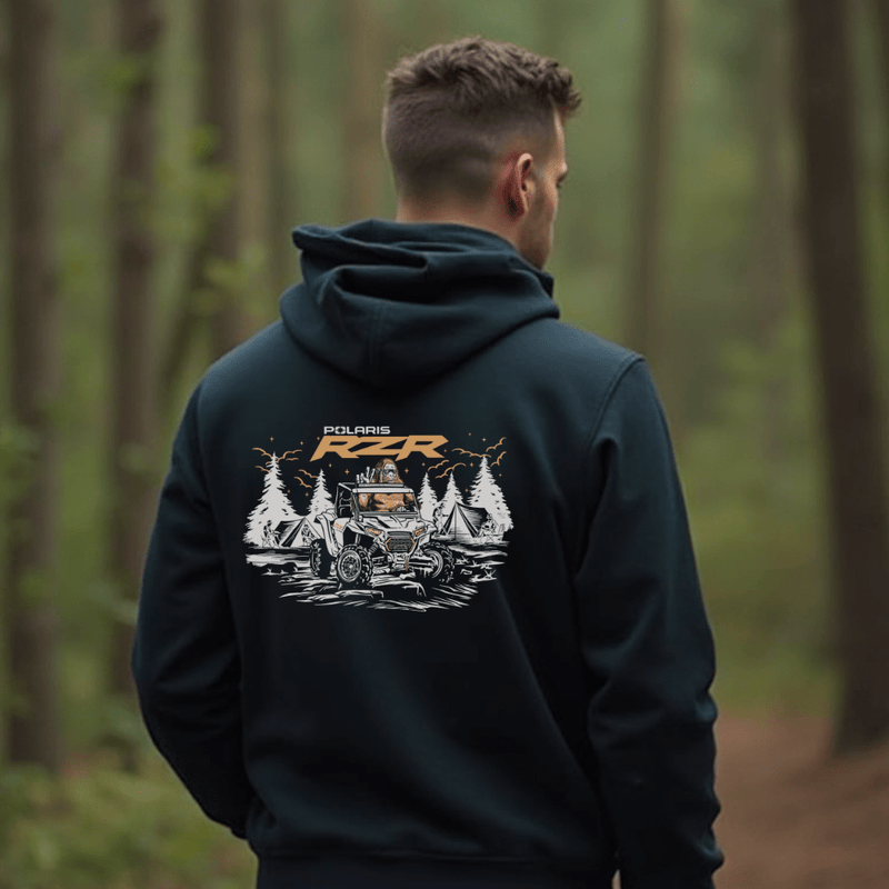 Polaris RZR Bigfoot Camping Peace Out Zip - Up Hoodie - Goats Trail