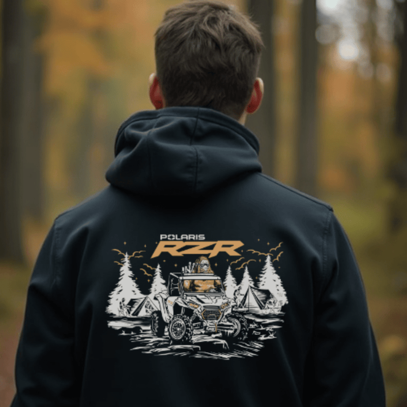 Polaris RZR Bigfoot Camping Peace Out Zip - Up Hoodie - Goats Trail