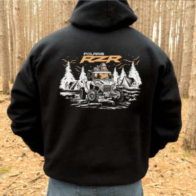Polaris RZR Bigfoot Camping Peace-Out Zip-Up Hoodie Zip-Up Hoodies