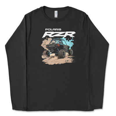 Polaris RZR Black Long Sleeve Tee - Goats Trail Off - Road Apparel Company