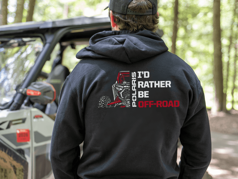 Polaris RZR-Black Zip-Up Hoodie - Goats Trail