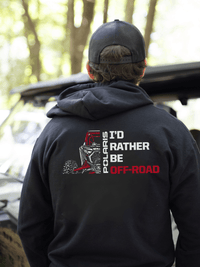 Polaris RZR-Black Zip-Up Hoodie - Goats Trail